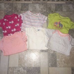 Baby girl onsies and bottoms